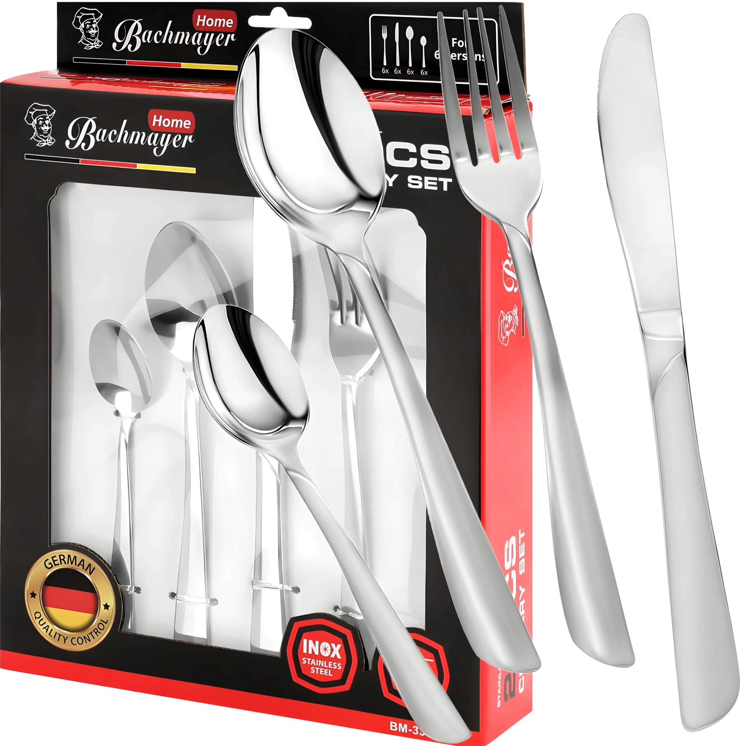 Zestaw sztućców inox 24 el.